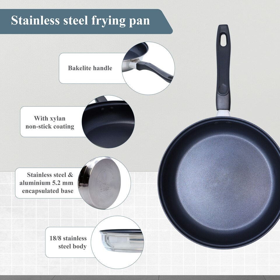 image 1 of Buckingham 5 Piece Cookware Pan Stainless Steel Set