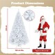 image 2 of Yaheetech 219 cm Tall Hinged Fir Holiday Decoration Artificial Christmas Tree White