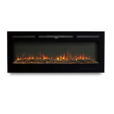 Living and Home 40 Inch Electric Fireplace- Recessed/Wall-Mounted with Touch Screen and Remote,1800W