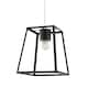 image 2 of Industrial Lantern Pendant Light Shade in Matte Black with Square Top and Bottom | Black