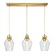 image 1 of BHS Saskia Bubble Glass Diner Pendant Bar, Satin Brass