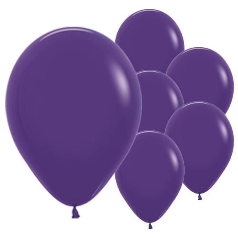 image 1 of Fashion Solid Violet Purple Sempertex Biodegradable Latex Balloons 30cm / 12 in - Pack of 50 Purple