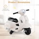 image 8 of COSTWAY Licensed Vespa Kids Ride on Motorcycle 6V White