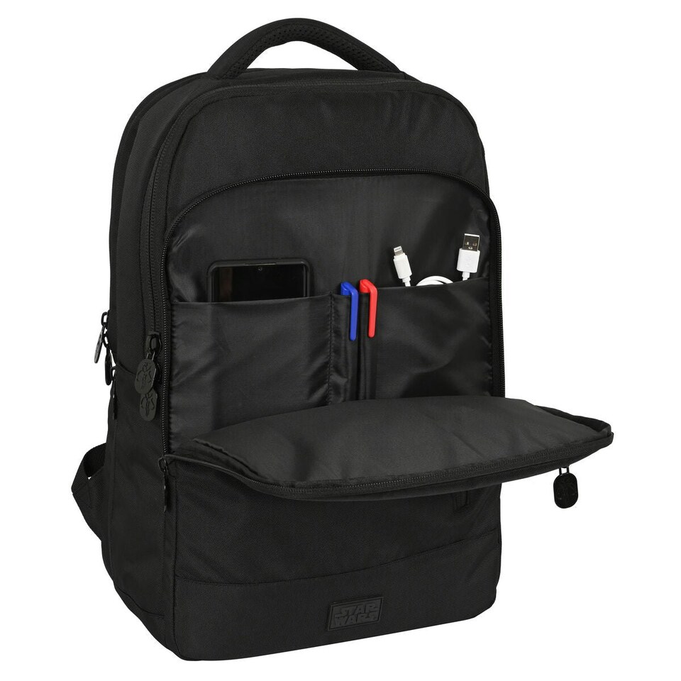 image 1 of Rucksack for Laptop and Tablet with USB Output The Mandalorian Black N/A | N/A | One Size