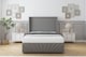 image 1 of Sloomy Rutherford Pewter Dumfries Divan Bed With Mattress 2 Drawers Footend With 54" Wingback Headboard & 12" Matching Footboard 4' Small Double | Grey | Pewter | Small Double | 1