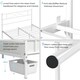 image 5 of Yaheetech 4ft6 Double Minimalist bed foundation with Curved Design Headboard White