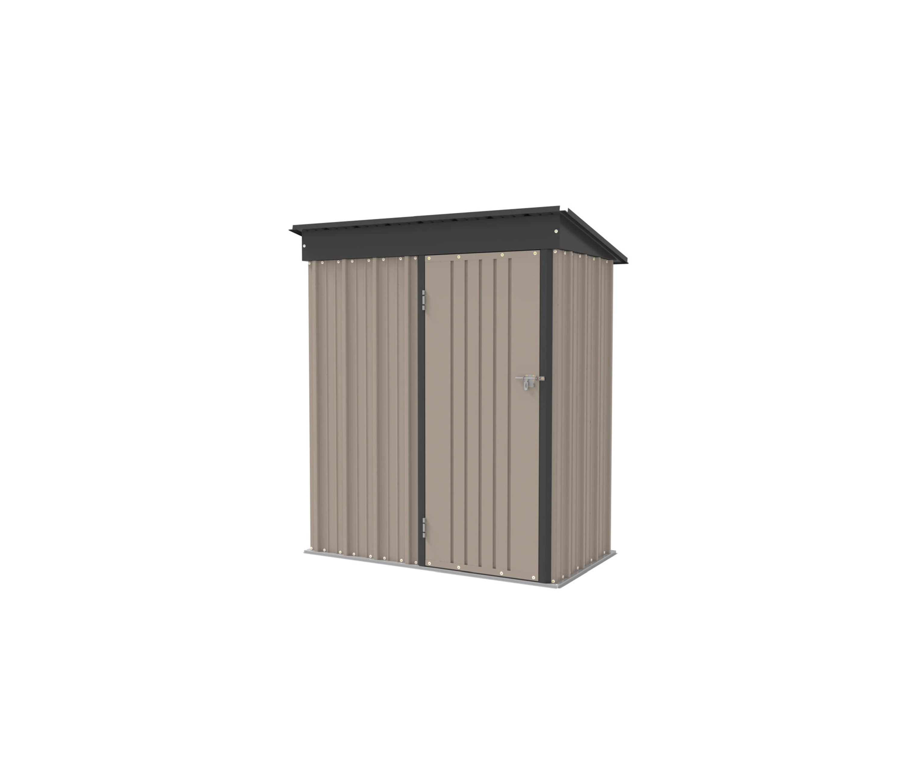Groundlevel 5X3 Foot Galvanised Metal Garden Storage Shed Lockable Door