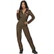 image 2 of Top Gun Womens/Ladies Costume Jumpsuit - Khaki Brown - 18 UK | Multi | 18