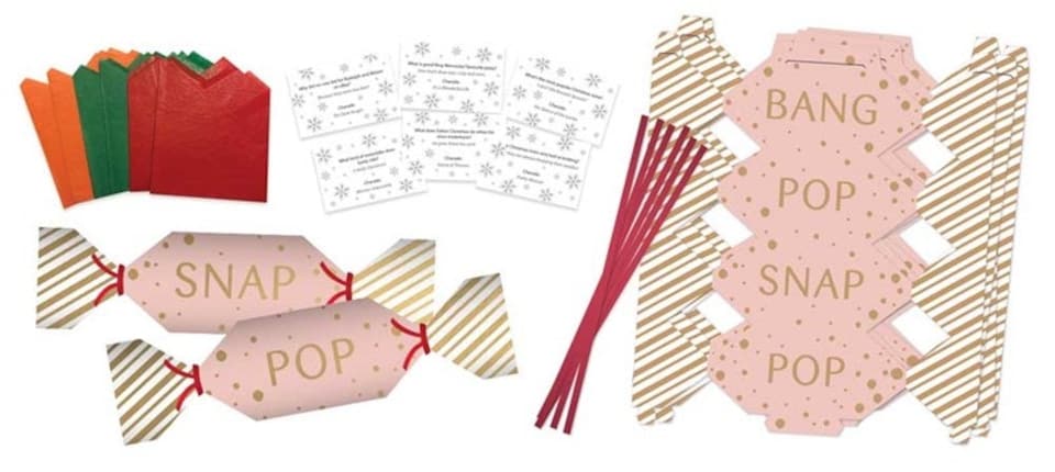 image 1 of Single Pack of 6 Make Your Own Christmas Dinner Cracker Kit
