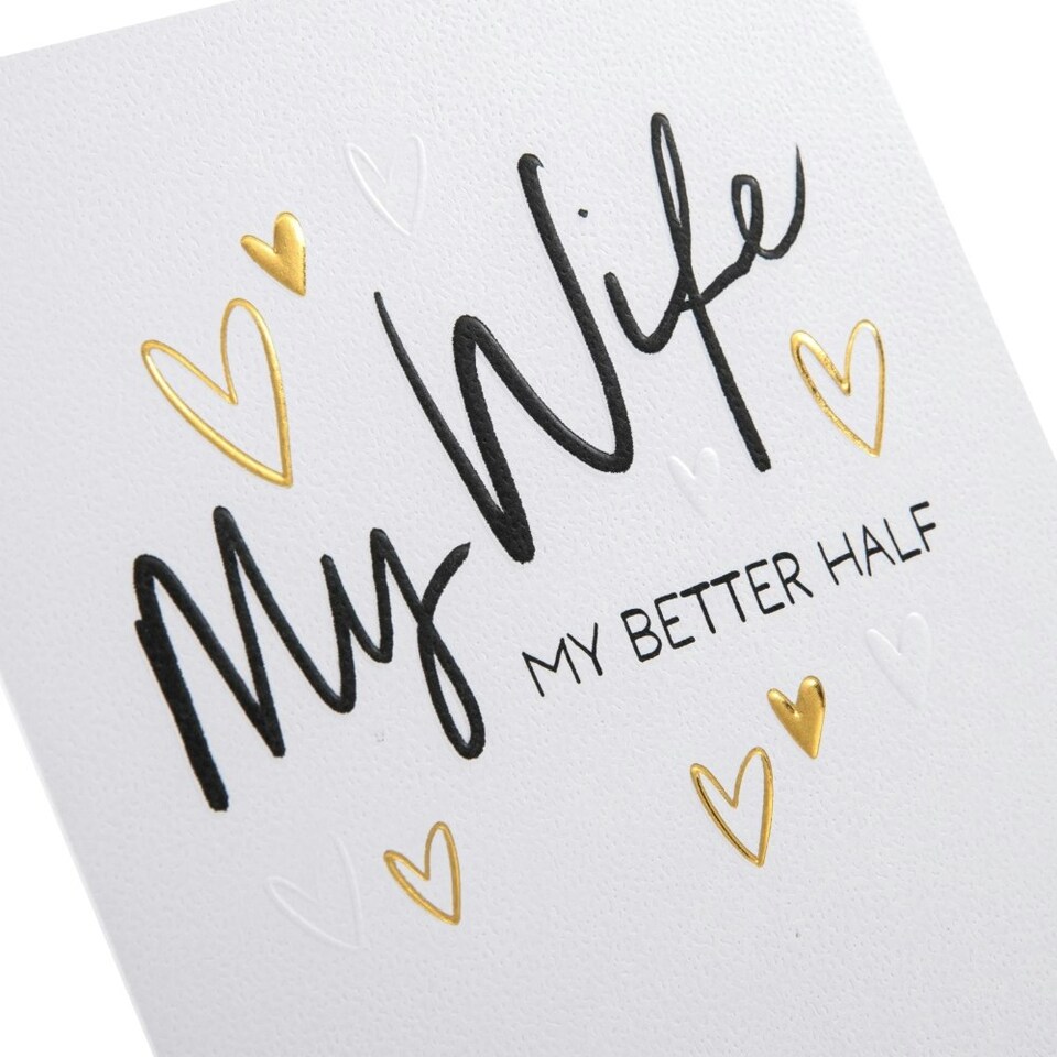 image 1 of Typography Design Wife Birthday Card
