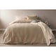 image 3 of Belledorm Waffle Stripe Duvet Cover Set - Latte - Single Brown | Single