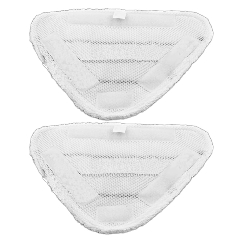 image 1 of SPARES2GO Washable Microfibre Cover Pads for Bush SMB1501 SMB1501UK Steam Cleaner Mop (Pack of 2)