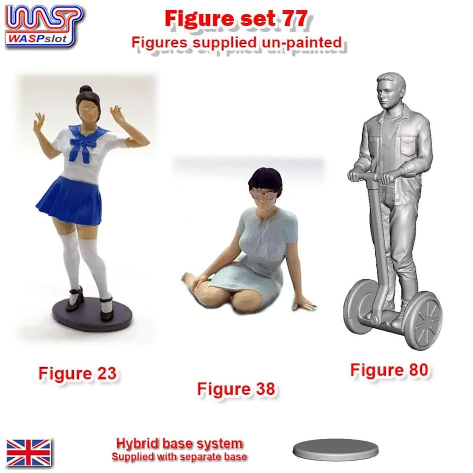 image 1 of Trackside Unpainted Figures Scenery Display 3 x Figures Set 77 New 1:32 WASP