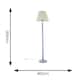 image 5 of ValueLights Bobbles Blue Bobbin Floor Lamp Pink Aztec Pleat Shade | Blue