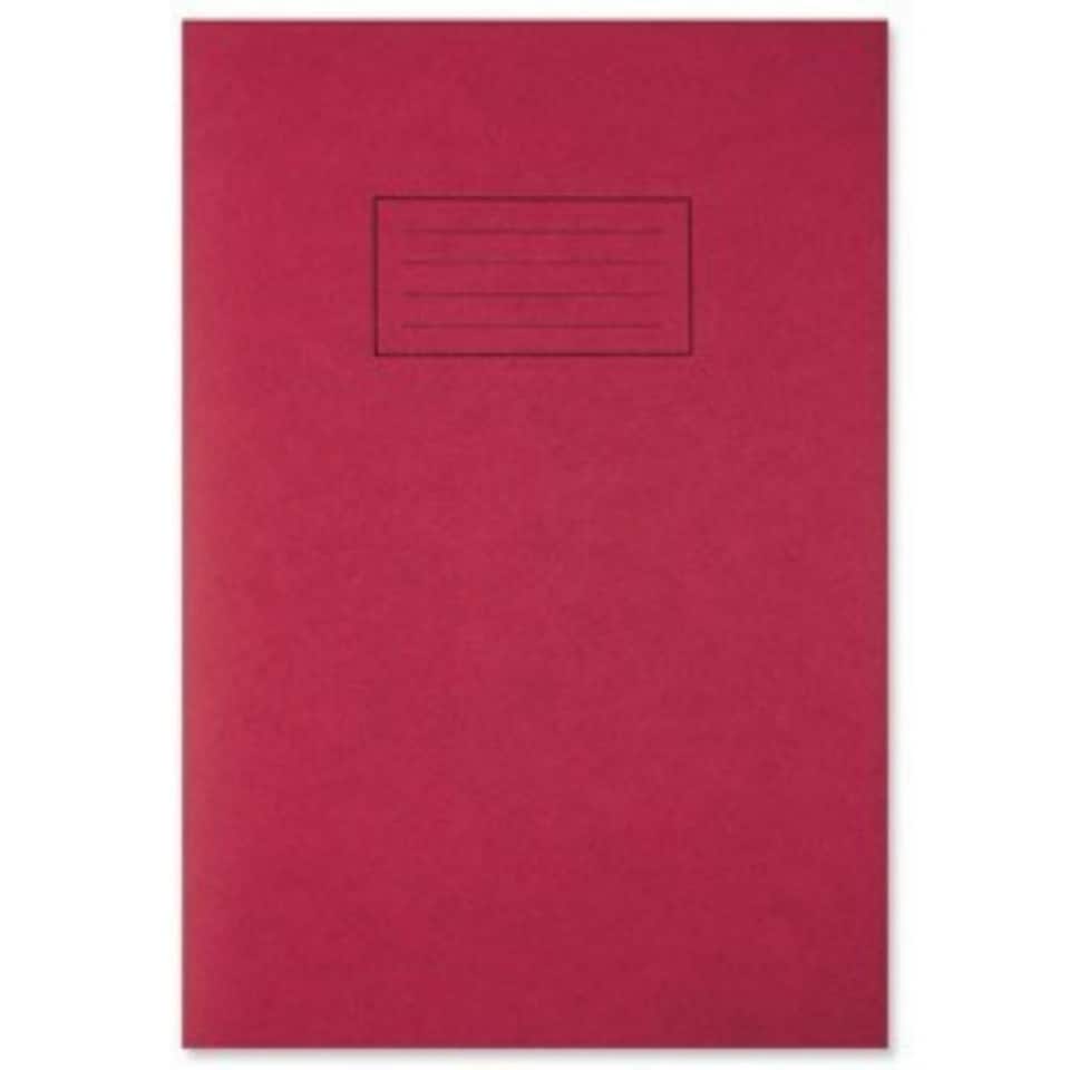 image 1 of A4 Red Exercise Book - Lined with Margin