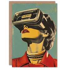 Vintage Retro Goggles HBD Pop Bold Woman Her Birthday Card