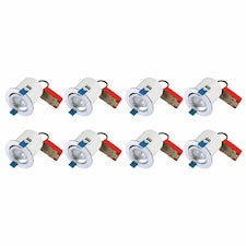 First Choice Lighting Set of 8 Fire Rated Downlights Polished Chrome Tilt Fire Rated Recessed Downlight Chrome