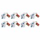 image 1 of First Choice Lighting Set of 8 Fire Rated Downlights Polished Chrome Tilt Fire Rated Recessed Downlight Chrome