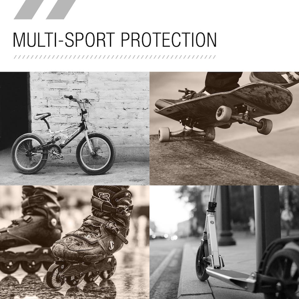 image 1 of Kids Multi Sport Helmet Grey 5+