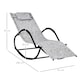 image 5 of Outsunny Patio Rocking Lounge Chair Zero Gravity Chaise w/ Padded Pillow Grey