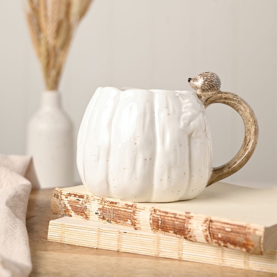 image 1 of Widdop Gifts Country Inspired Hedgehog and Pumpkin Mug