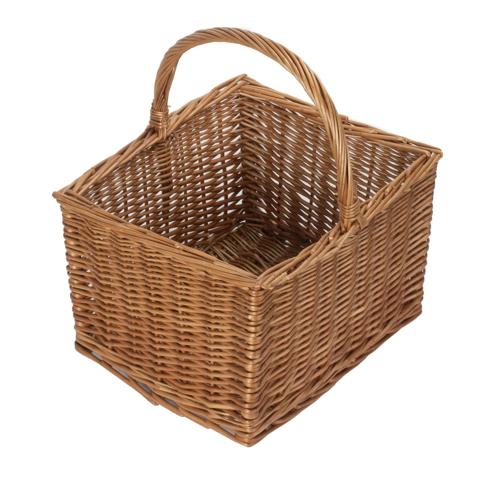 image 1 of Shopping Basket Deluxe Butchers Basket | Brown | Brown | One Size