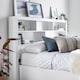 image 4 of 4ft6 Double White Wood Wooden Lift Up Ottoman Storage Bed Frame Bedstead