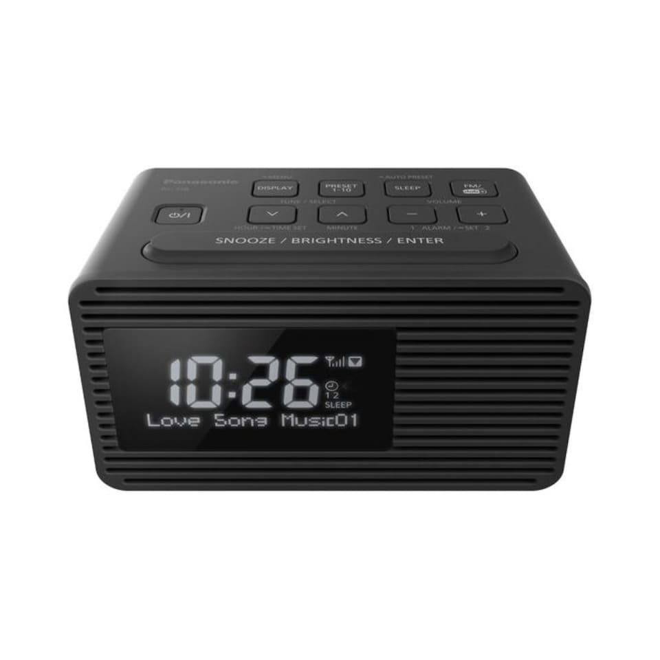 image 1 of Panasonic RC-D8EB-K DAB+ FM Clock Radio with Dual Alarm & USB Smartphone Charging – Black | Black