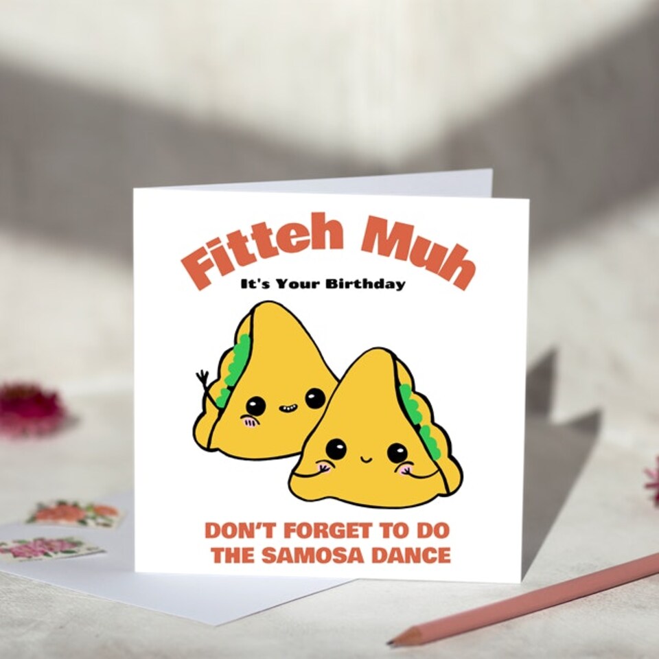 image 1 of Fitteh Muh Samosa Dance Birthday Card
