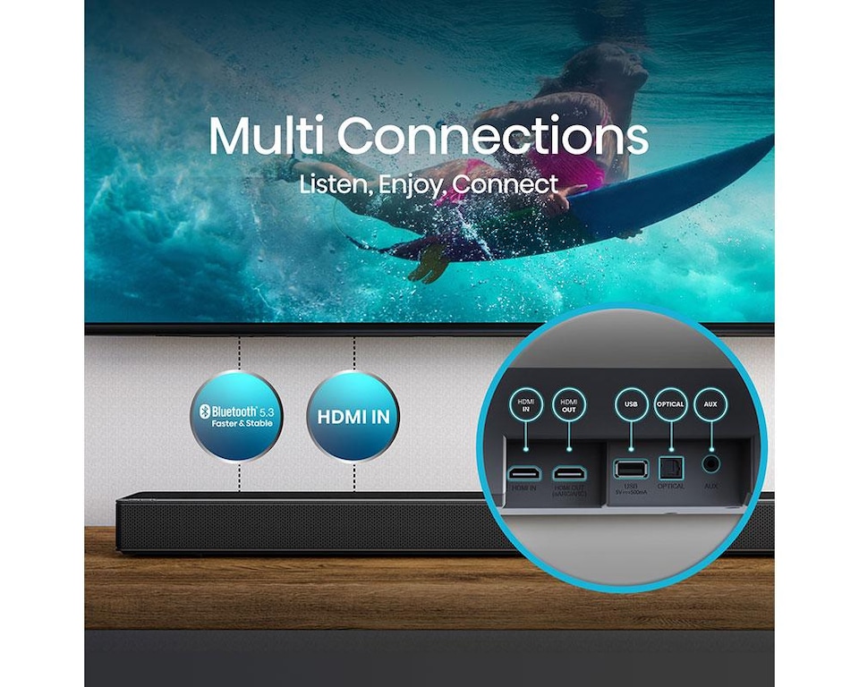 image 1 of Hisense AX5125H 5.1.2 Dolby Atmos Bluetooth Soundbar