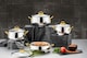 image 2 of Sevval Collection 8-piece Stainless Steel Cookware Set (Gold Handles)