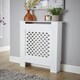 image 2 of Small Radiator Cover MDF Wooden Home Decorative Modern Design | White