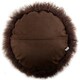 image 2 of SNUGRUGS Mongolian Sheepskin Cushion - Round - 40cm | Brown | Round 40cm
