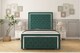 image 1 of Sloomy Sofia Chrome Emerald Plush Bed Frame With Mattress With 50" Upholstered Headboard 2'6 Small Single