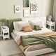 image 3 of COSTWAY 2 PCS Nightstand Side End Table White White