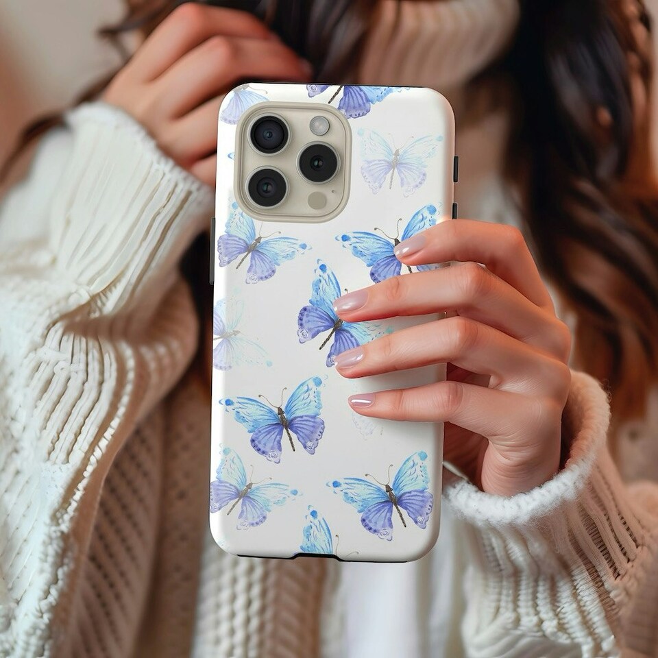 image 1 of Watercolour Butterfly Phone Case Blue | iPhone 15 Plus
Tough | iPhone 15 Plus
Tough