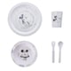 image 3 of Disney Mickey Baby 5 Piece Melamine Feeding Set Cup Bowl Plate Cutlery Blue
