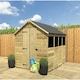 image 1 of 10 x 5 Pressure Treated Tongue And Groove Single Door Apex Shed - 3 Windows + Low Eaves (10' x 5') / (10ft x 5ft) (10x5)