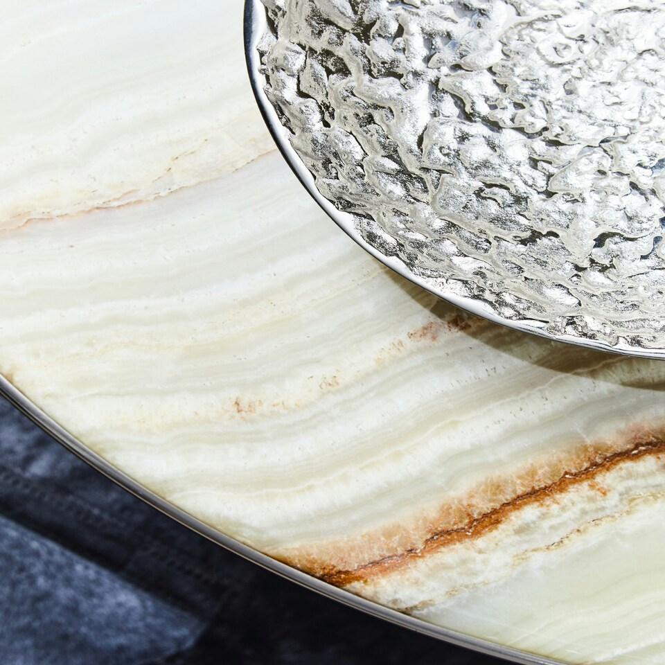 image 1 of Relic Onyx Stone Coffee Table Cream