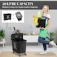 image 8 of HOMCOM 20L Compact Mop Bucket with Wringer on Wheels Black