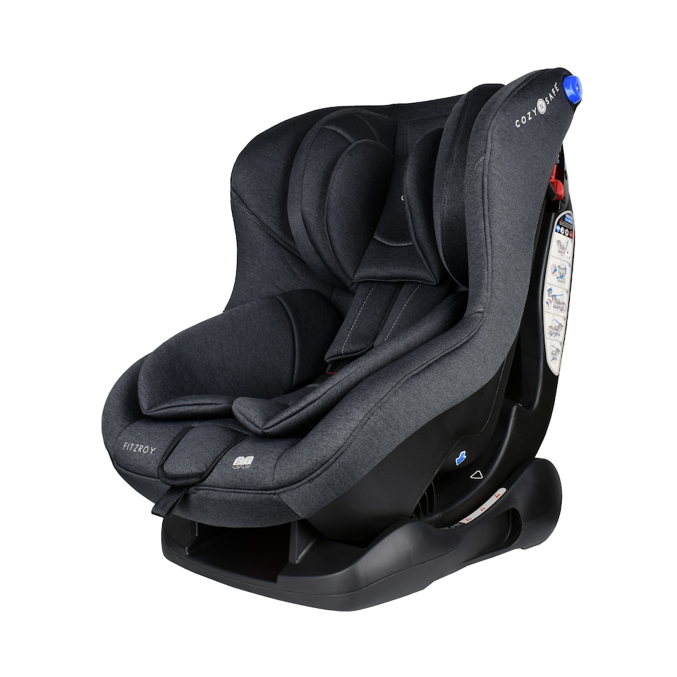 image 1 of Cozy N Safe Fitzroy Group 0+1 Car Seat 0-18kg, Rear & Forward Facing, 5 Point Harness, Reclining Baby Toddler Car Seat, Birth to 4 Years, Deep Padded Child Seat (Graphite)