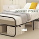 image 5 of HOMCOM 3ft Metal Platform Single Bed Frame with Under Bed Storage