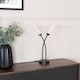 image 2 of ValueLights Maya Matte Black 2 Way Curved Cross Over Table Lamp | Black
