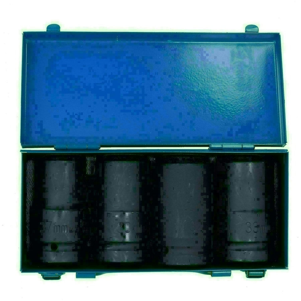 image 1 of 1in Drive Deep Metric Impact Impacted Sockets 6 Sided 27mm - 33mm 4pc Set