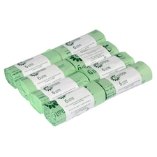 All-Green 6 Litre Compostable Food Waste Bin Liners - 8 Rolls