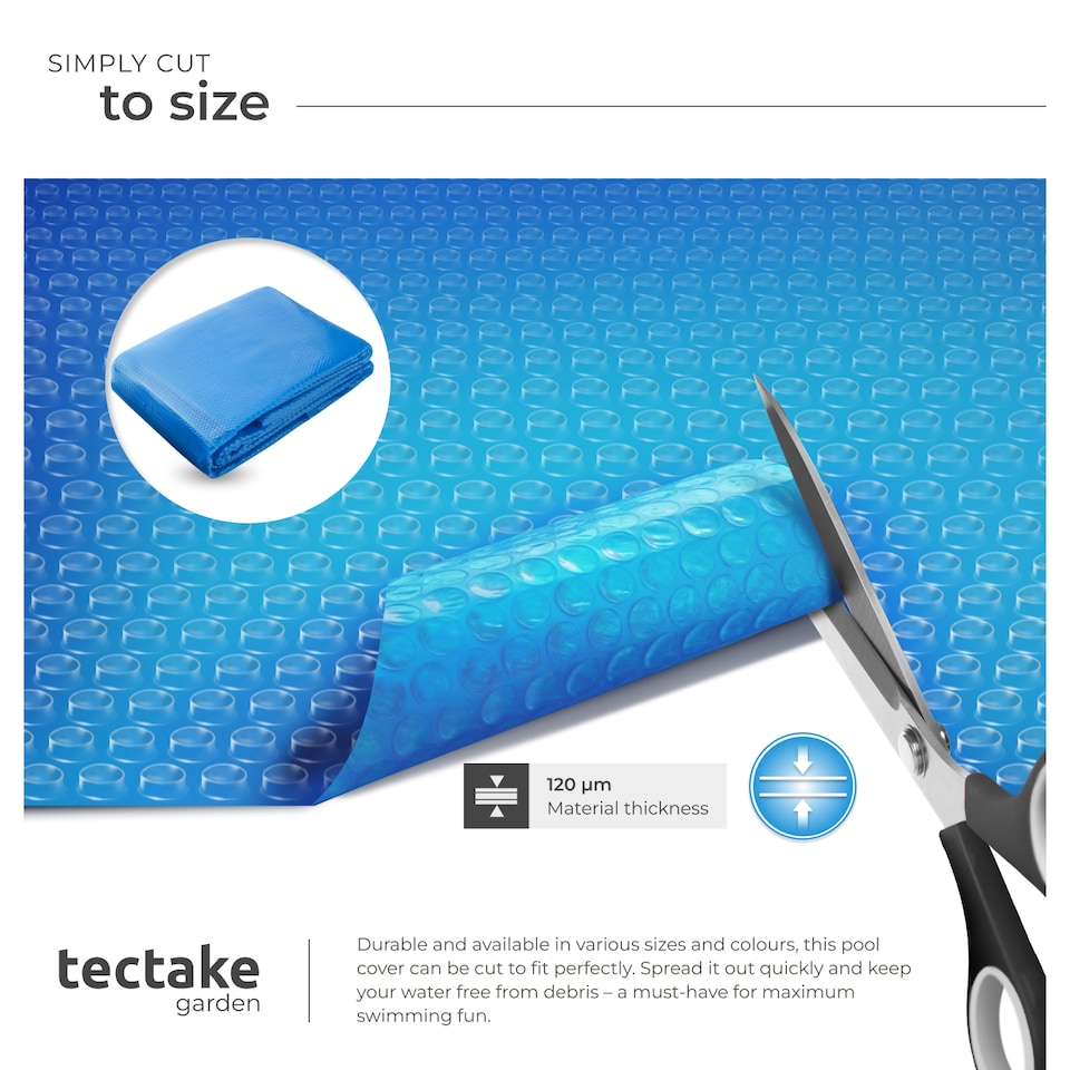 image 1 of Pool Cover - round, floating, protects and warms the water | Blue | blue | Ø 488 cm | 1