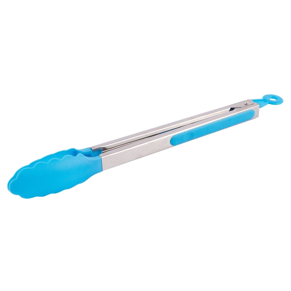 Ashley Stainless Steel Food Tongs - 35cm - Blue