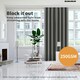 image 4 of Marlow 2xBlockout Curtains Panels 3 Layers Eyelet Room Darkening 117x183cm Charcoal Grey