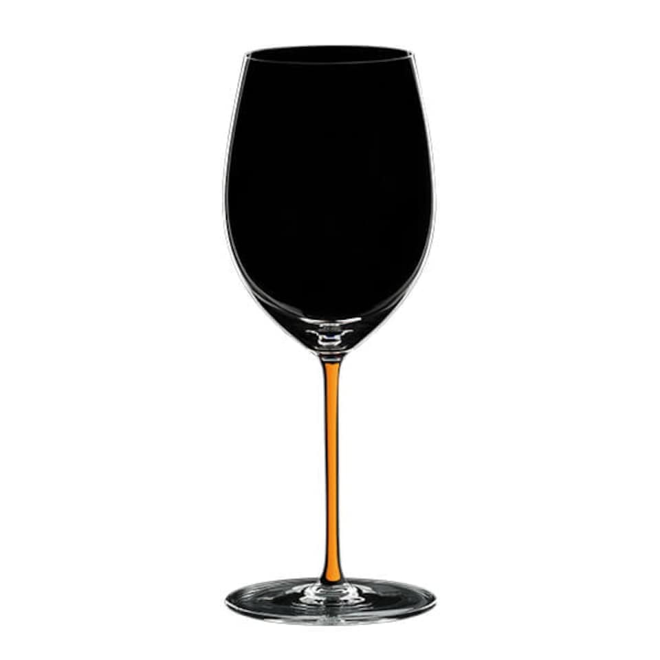 image 1 of Riedel Hand Made Fatto A Mano Cabernet / Merlot Glass Orange