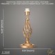 image 4 of Traditional Sleek Satin Gold Brass Table Lamp Base with Twist Metal Stem Design | Gold | Gold | 1